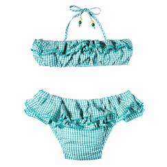 Maillot de bain  2 pièces vichy   swan  - vertbaudet enfant