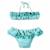 Maillot de bain  2 pièces vichy   swan Vert blanc 1 - vertbaudet enfant 