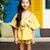 Tunique plage   avec short assorti  love Jaune bleu roi 1 - vertbaudet enfant 