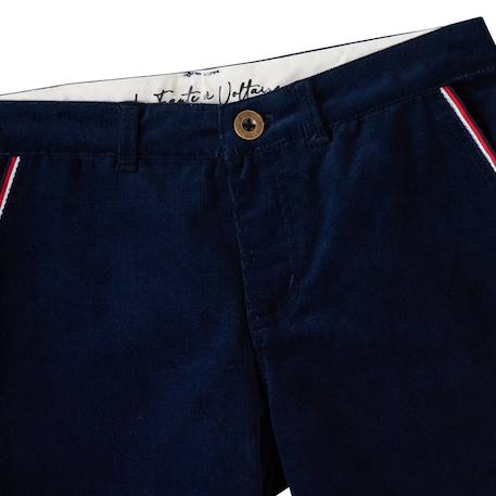 Pantalon chino hiver   velours   sainclair Bleu marine+Jaune+Noir 3 - vertbaudet enfant 