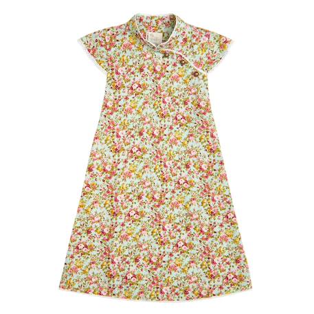 Robe liberty annam Vert d'eau rouge 3 - vertbaudet enfant 