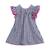 Robe  vichy   ample  butterfly Bleu marine blanc 3 - vertbaudet enfant 