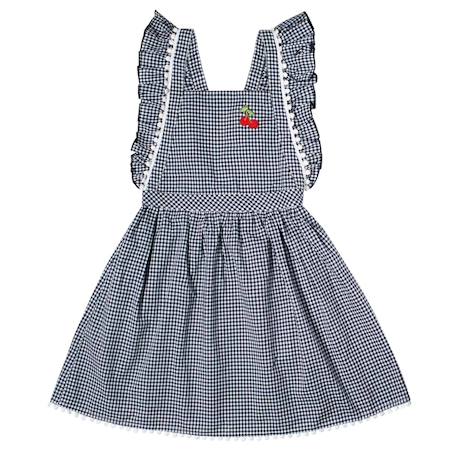 Robe  vichy  et  à volants  lili Noir et blanc 3 - vertbaudet enfant 