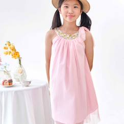 Robe demoiselle d'honneur   col fleuri   alizee  - vertbaudet enfant