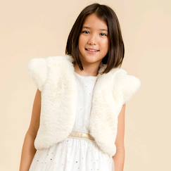-Veste boléro cérémonie   fausse fourrure   peluche