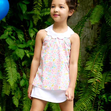Fille-Blouse liberty     tulipe