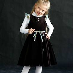 Robe qui tourne hiver  en velours   hepburn  - vertbaudet enfant