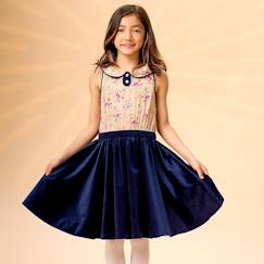 Robe qui tourne  velours   fleuri   hepburn  - vertbaudet enfant