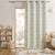 Rideau jacquard polycoton motifs végétaux Beige+Vert 4 - vertbaudet enfant 