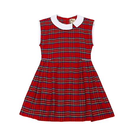 Robe carreaux tartan    edimbourgh Rouge vert 3 - vertbaudet enfant 