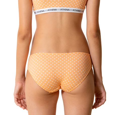 Lot de 2 culottes My petit prix Jean-fleurs+Orange-pois 7 - vertbaudet enfant 