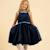 Robe  qui tourne velours   et col    hepburn Bleu marine bleu roi+Bleu marine rose 1 - vertbaudet enfant 
