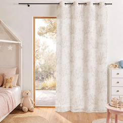 Linge de maison et décoration-Décoration-Voilage impression feuillage poétique