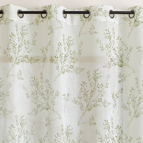 Voilage impression feuillage poétique Beige+Green 4 - vertbaudet enfant 