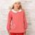 Blouse de noël  à col claudine Rouge blanc 1 - vertbaudet enfant 