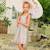 Robe cérémonie bohème  en lin  taupe  lili Gris taupe fuchsia 1 - vertbaudet enfant 