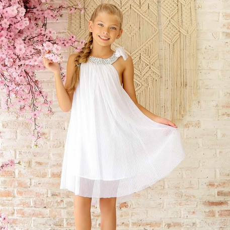Fille-Robe cérémonie   à col liberty   alizee