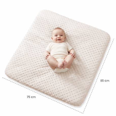 Housse de matelas à langer extensible en coton bio frosty almond Beige amande 5 - vertbaudet enfant 