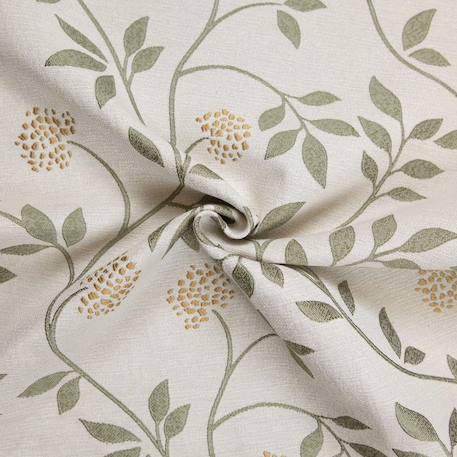 Rideau jacquard polycoton motifs végétaux Beige+Vert 5 - vertbaudet enfant 