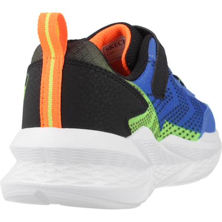 Baskets enfant garçon souple Bleu+Gris+Vert lmbk 3 - vertbaudet enfant 