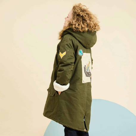 Fille-Parka longue  à capuche - modèle mixte  rock & peace