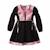 Robe fleurie   et velours   margot Marron rouge 3 - vertbaudet enfant 