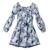 Robe  fleurie   à manches longues et col smocks  chimene Beige marron+Bleu lilas+Bleu roi+Orange vert 8 - vertbaudet enfant 