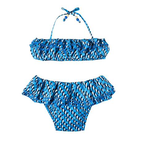 Maillot de bain  2 pièces  imprimé pingouin  swan Bleu roi 1 - vertbaudet enfant 