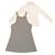 Ensemble   robe salopette tartan & pull col roulé Marron beige 1 - vertbaudet enfant 