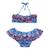 Maillot de bain  2 pièces liberty  et   swan Bleu rouge 1 - vertbaudet enfant 
