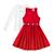 Robe de noël patineuse  + t-shirt Rouge blanc vert 1 - vertbaudet enfant 