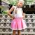 Jupe qui tourne   à pois   cancan Rose saumon 1 - vertbaudet enfant 