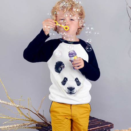 Sweat   et   panda Beige noir 1 - vertbaudet enfant 