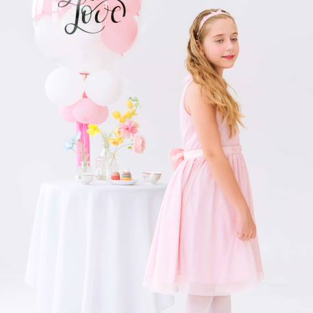 Bandeau cheveux  cérémonie  à papillons Rose clair 3 - vertbaudet enfant 