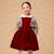 Robe salopette   velours    ecolière Bordeaux+Rose pastel 1 - vertbaudet enfant 