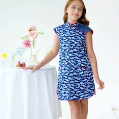 Robe chinoise   et  – imprimé poissons koi  annam  - vertbaudet enfant