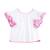 Blouse liberty   à volants  butterfly Blanche fuchsia+Jaune bleu+Rose bleu pastel+Violet bleu 3 - vertbaudet enfant 