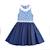 Robe cérémonie  qui tourne fleurie    hepburn Bleu denim bleu roi 3 - vertbaudet enfant 