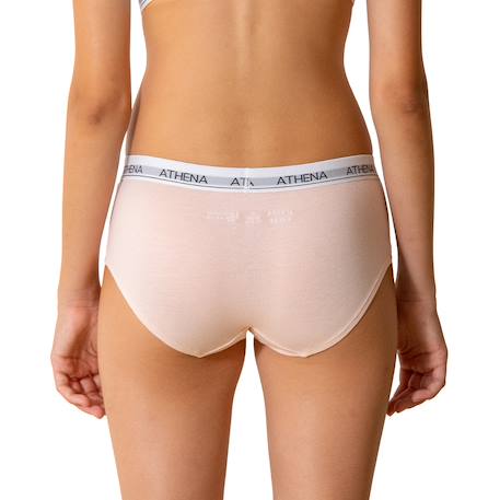 Lot de 2 boxers coton ultra doux Blanc-rose+Bleu titane-gris chiné 3 - vertbaudet enfant 