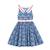 Robe  qui tourne liberty  et   hepburn Bleu rouge 3 - vertbaudet enfant 