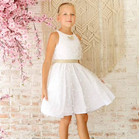 Fille-Robe-Robe cérémonie   qui tourne en tulle  hepburn