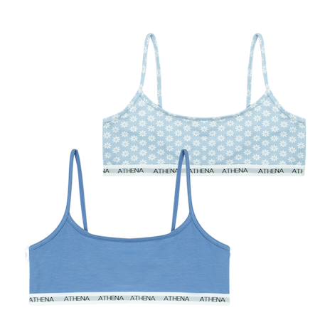 Lot de 2 brassières My petit prix Jean-fleurs+Orange-pois 4 - vertbaudet enfant 
