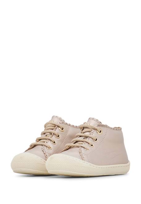 Chaussures premiers pas en cuir lamé cottins Rose poudré- 5 - vertbaudet enfant 