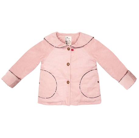 Veste rétro velours     col marin  charlotte Rose pâle noir 3 - vertbaudet enfant 