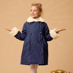 Manteaueau    en laine et fausse fourrure  anoushka  - vertbaudet enfant