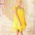 Robe cérémonie   col liberty   alizee Jaune lilas fleuri 1 - vertbaudet enfant 