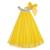 Robe cérémonie   col liberty   alizee Jaune lilas fleuri 3 - vertbaudet enfant 