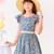 Robe cérémonie  fleurie  et  à volants  angel Bleu foncé or 1 - vertbaudet enfant 