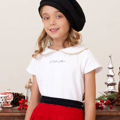 T-shirt  col claudine  à manches courtes  sophia  - vertbaudet enfant