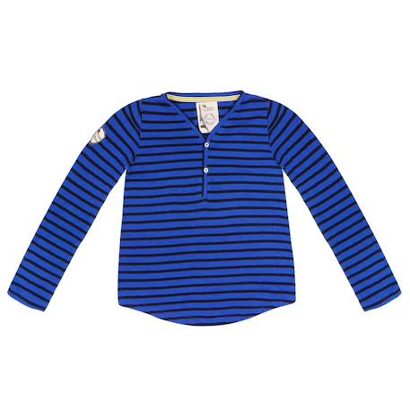 T-shirt manches longues   rayures   elvis Bleu roi bleu marine 3 - vertbaudet enfant 